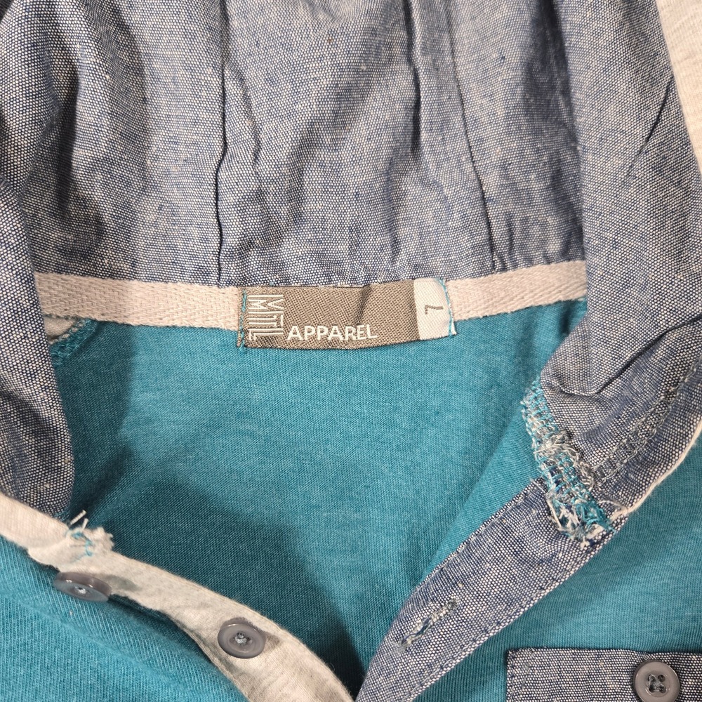 MTL Made To Live Hoodies Boys Short Sleeve Sz 7 Set of 2 NWT Blue & Teal w/Gray - Picture 8 of 9